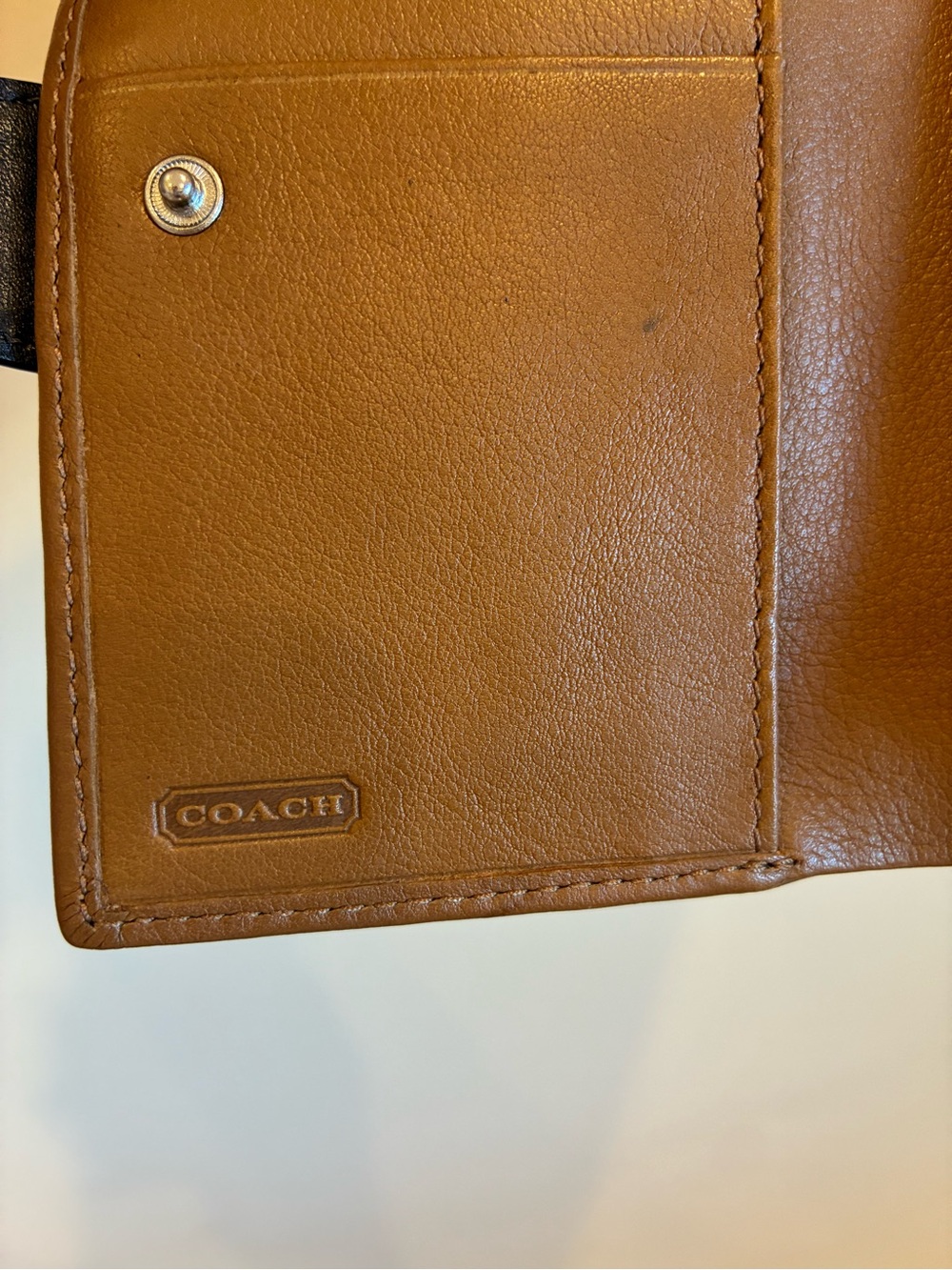 Coach Brown/Tan Leather Buckle Wallet Clutch Y2K Vintage Soho - Picture 7 of 12